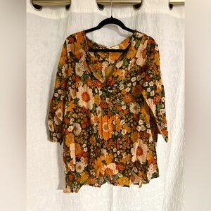 NATURAL LIFE Floral Boho Blouse